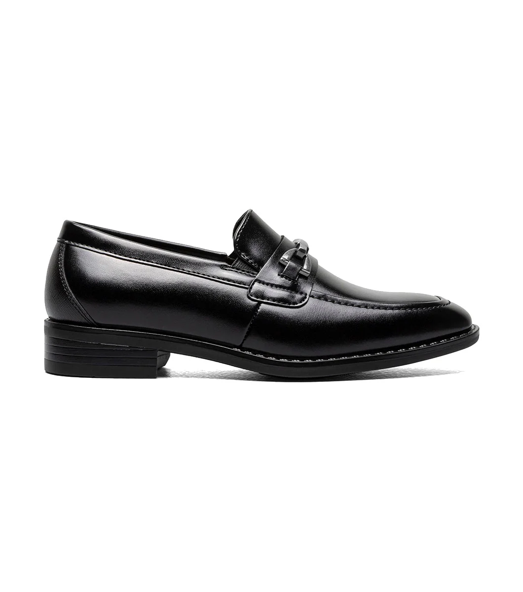 Stacy Adams Boys Kaylor Moc Toe Bit Slip On - Black - Image 5