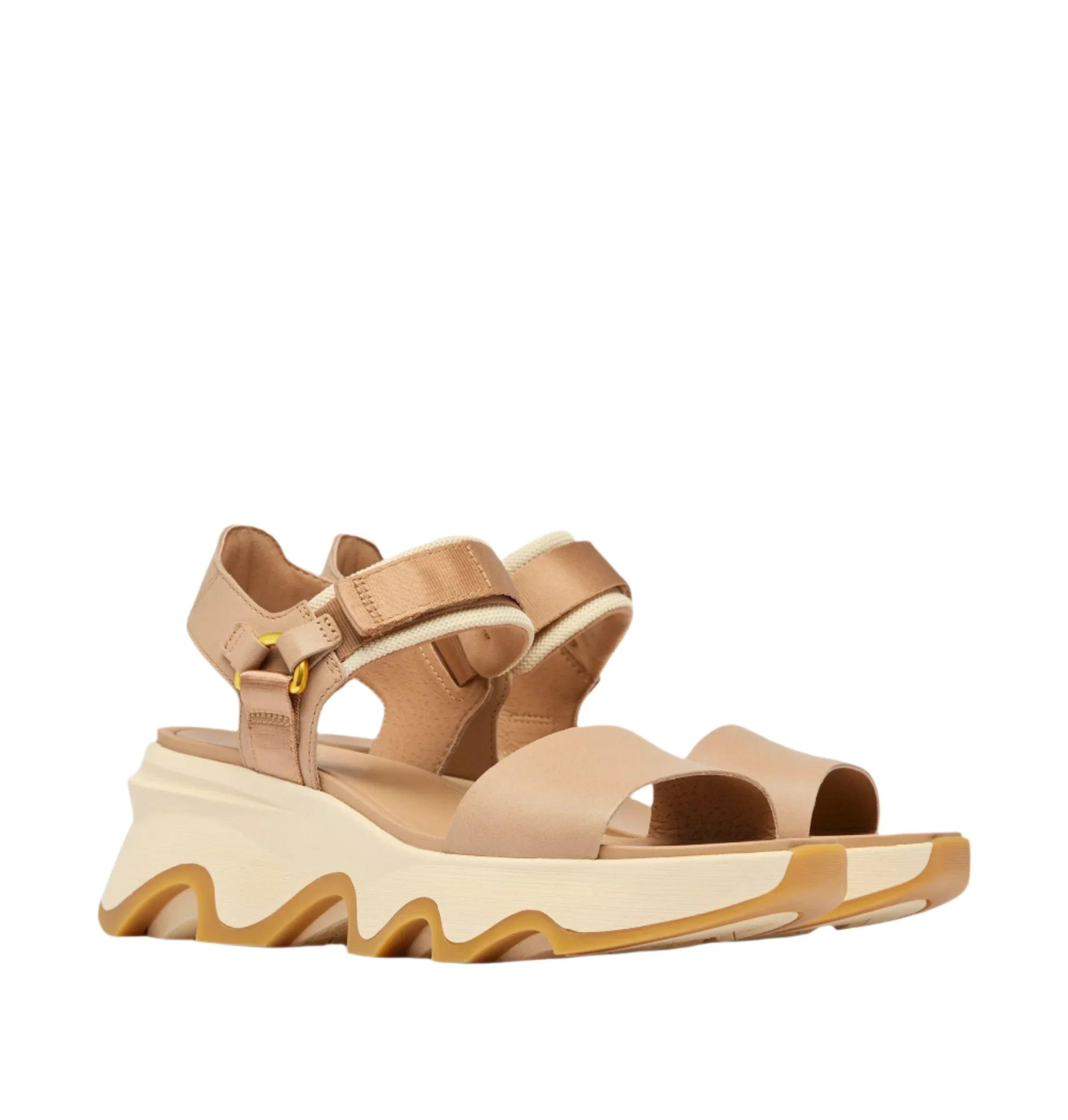 Sorel Women's Kinetic Y-Strap Wedge Sandal - Honest Beige/Honey - Image 8