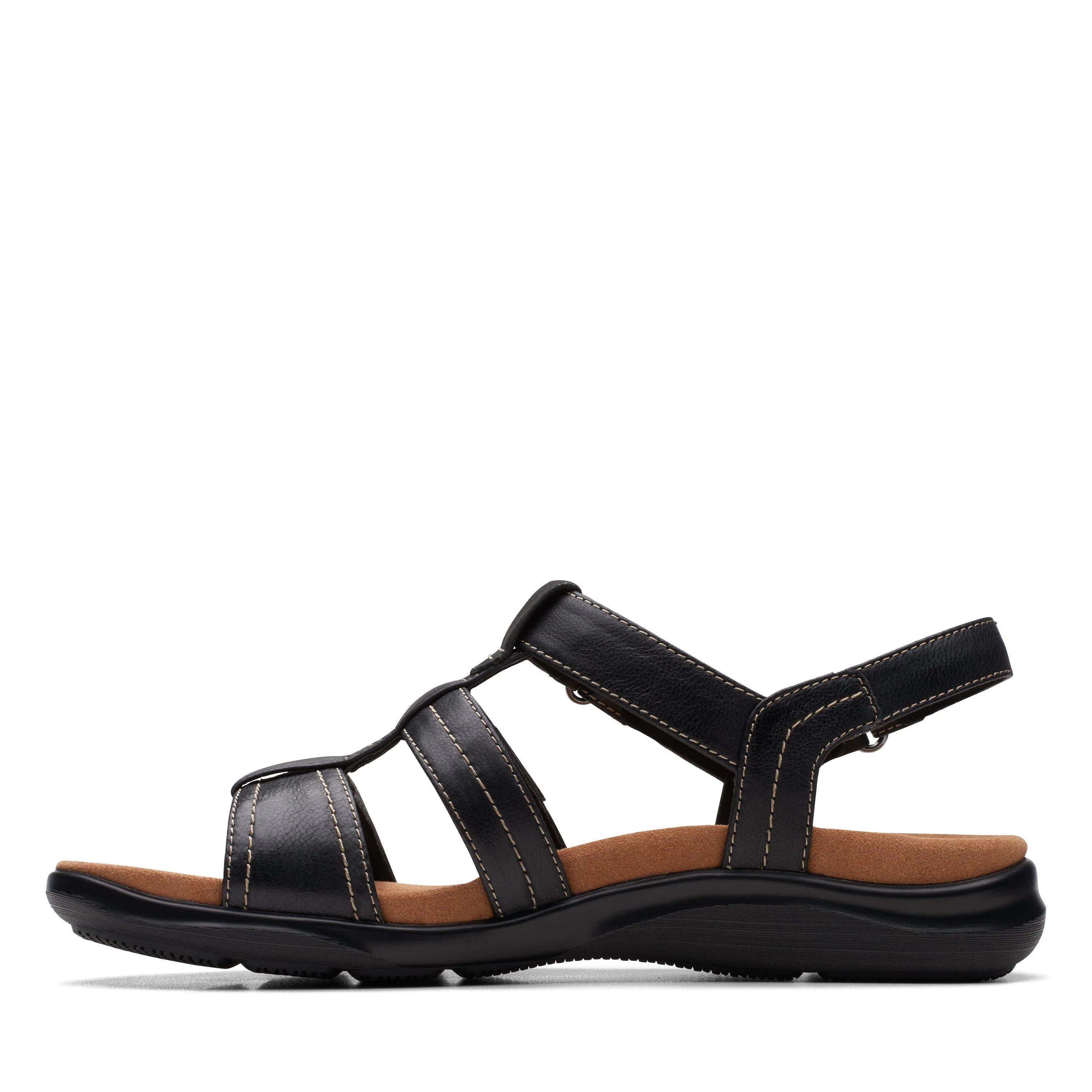 Clarks Women's Kitly Step Back Strap Sandal - Black - Image 2