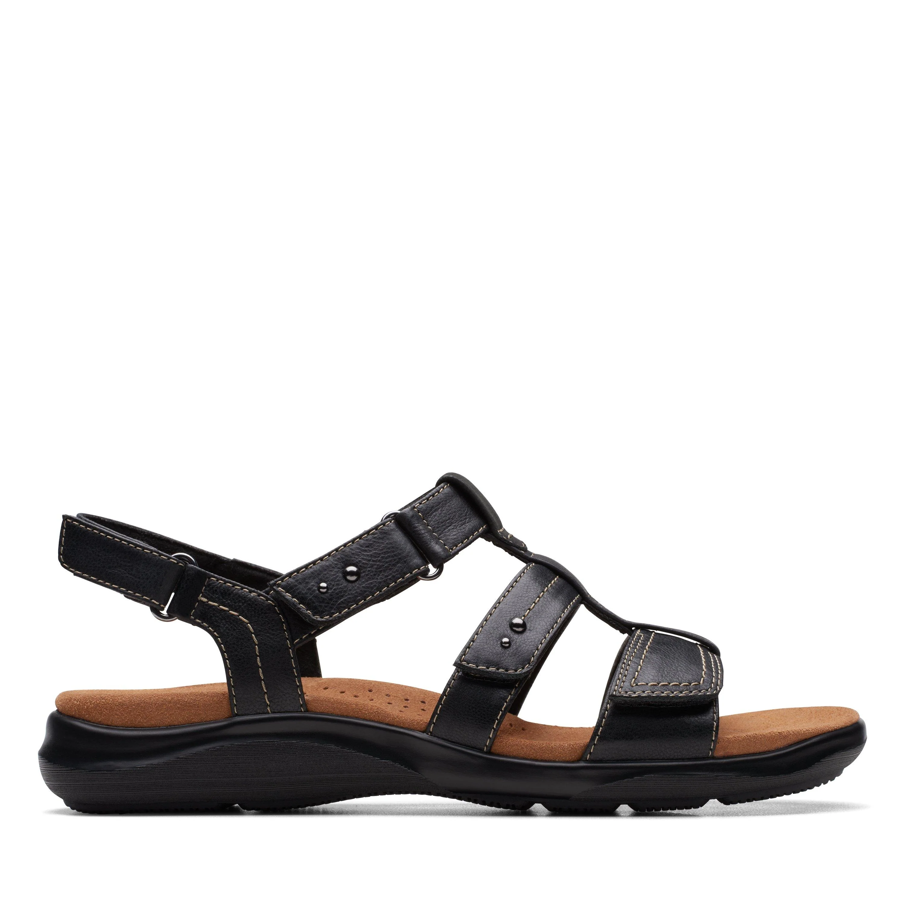 Clarks Women's Kitly Step Back Strap Sandal - Black - Image 3