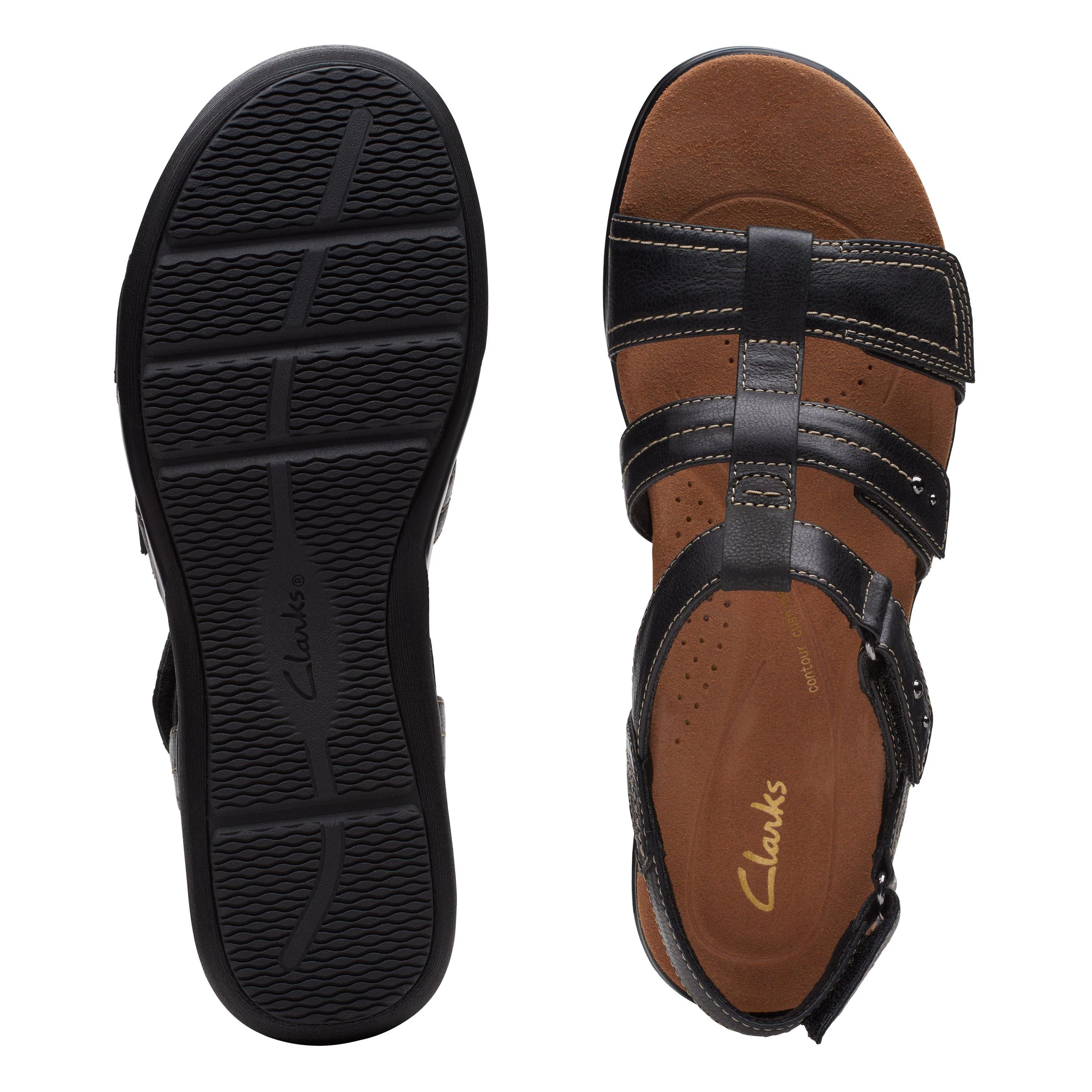 Clarks Women's Kitly Step Back Strap Sandal - Black - Image 7