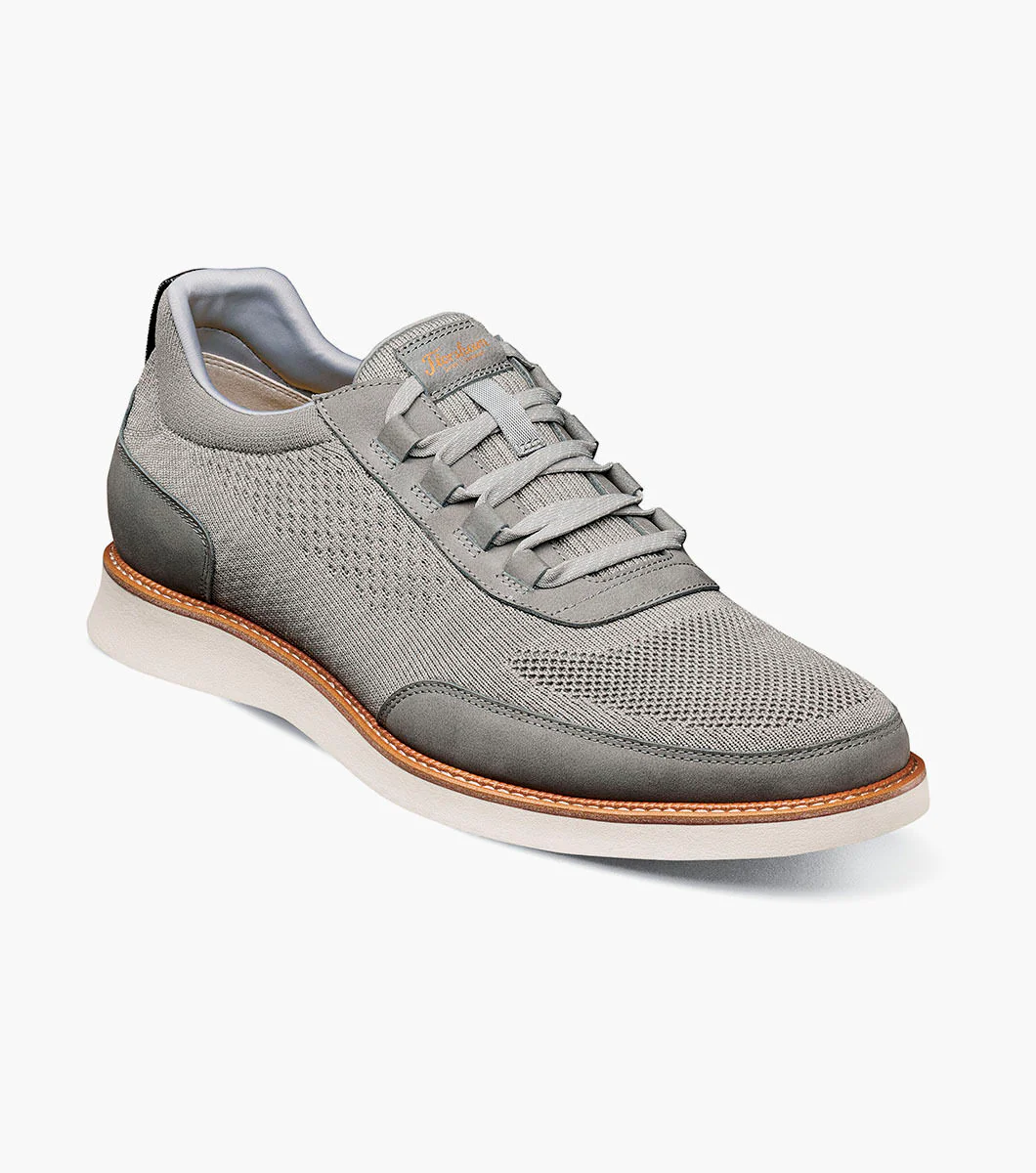 Florsheim Men's Launch Knit Elastic Lace Moc Toe Slip On - Gray