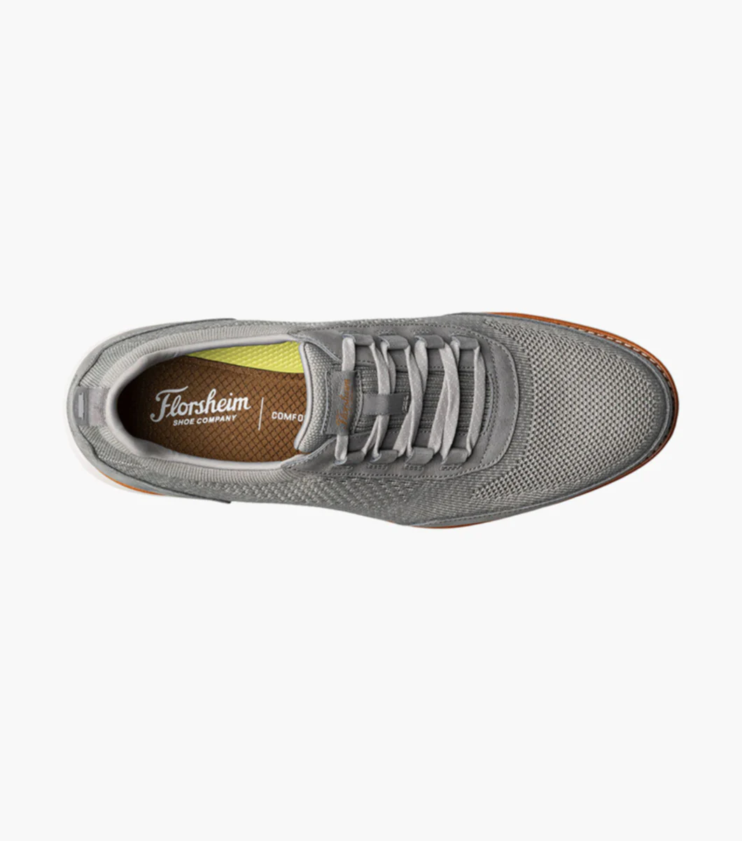 Florsheim Men's Launch Knit Elastic Lace Moc Toe Slip On - Gray - Image 6