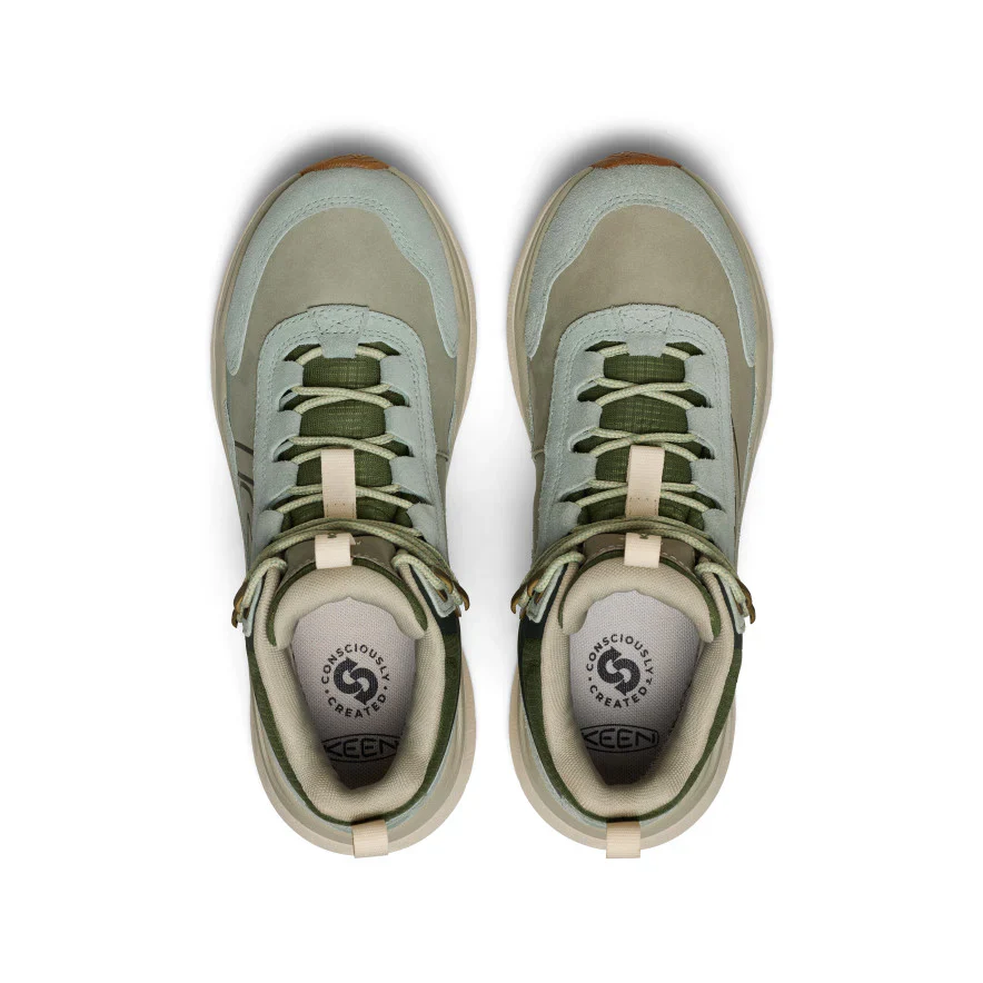 Keen Women's Leiki Waterproof Leather Hiking Boot - Iceberg Green/Bronze Green - Image 2