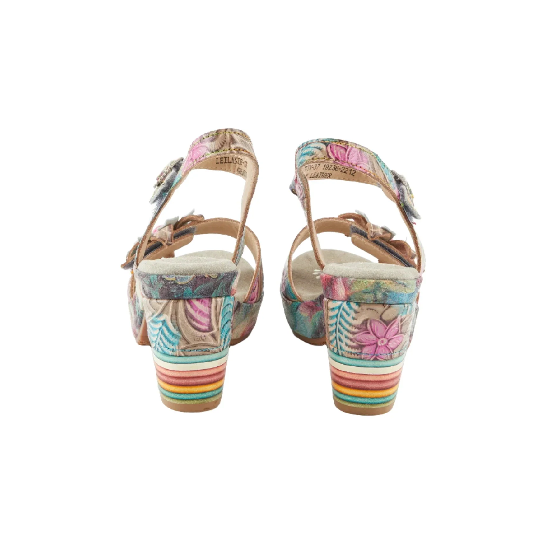 L'Artiste by Spring Step Women's Leilanie Sandals - Grey Multi - Image 4