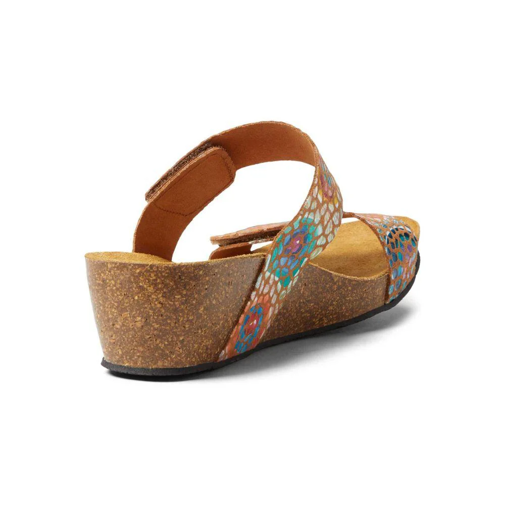 Eric Michael by Laurevan Women's Liat Wedge Sandal - Tan Mosaic - Image 3