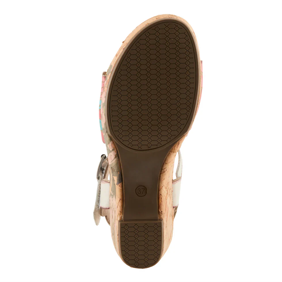 L'Artiste by SpringStep Luvinlife Sandals - White Multi - Image 3