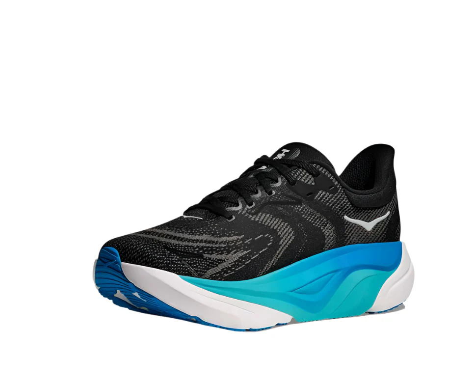Hoka Men's Arahi 8 Stability Running Shoe Black/Skyward Blue - Image 4