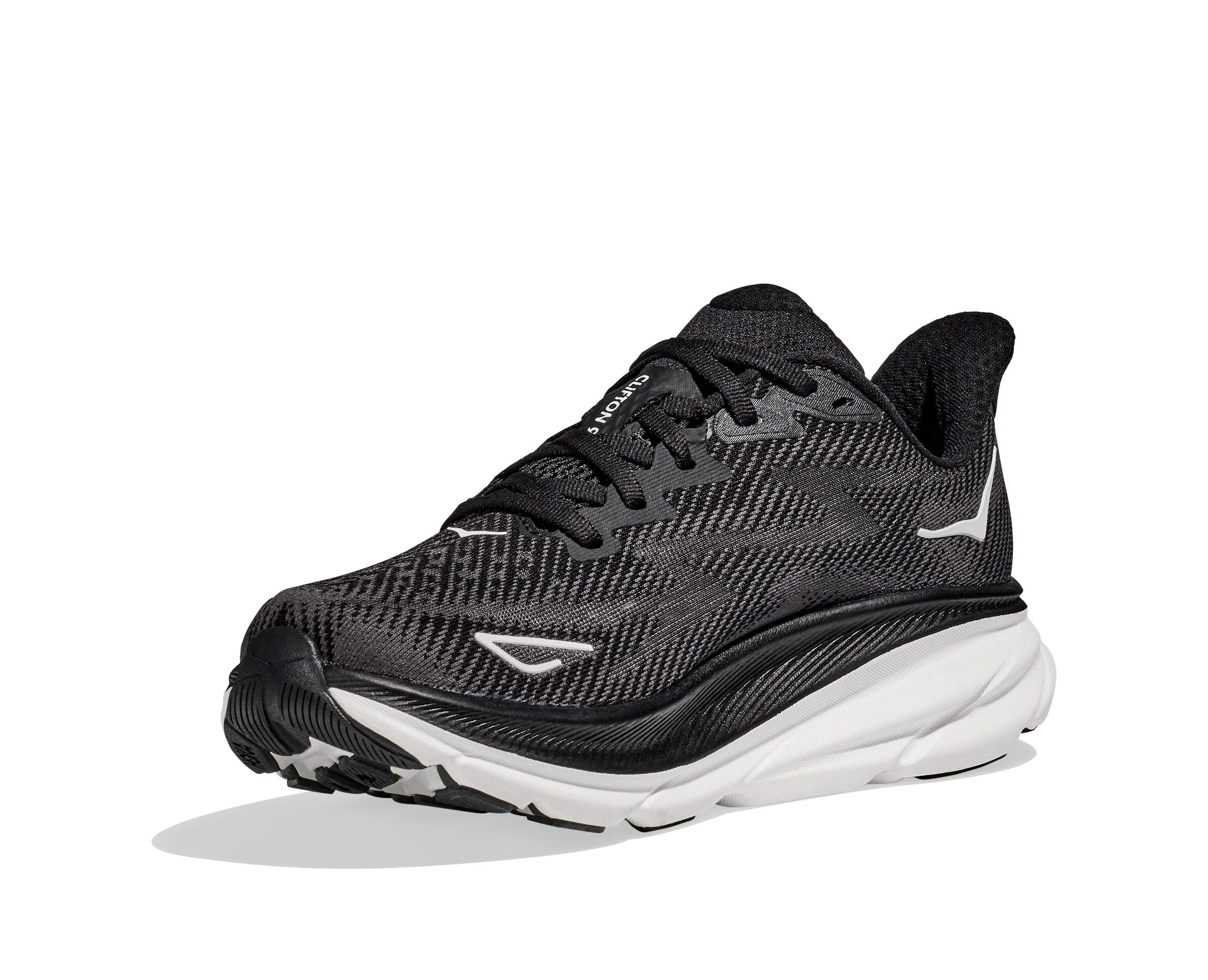 Hoka Men's Clifton 9 - Black/White - Image 5
