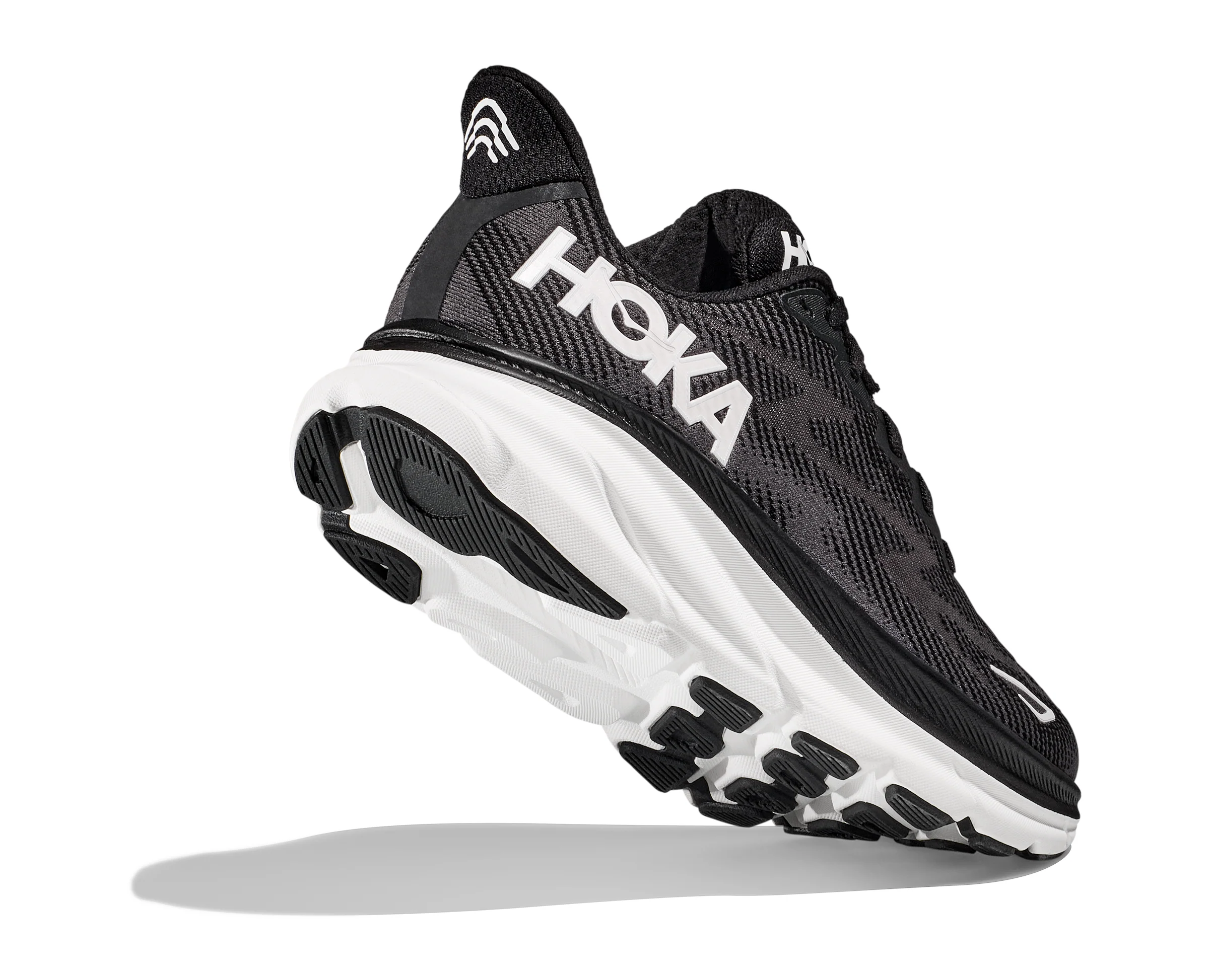 Hoka Men's Clifton 9 - Black/White - Image 7