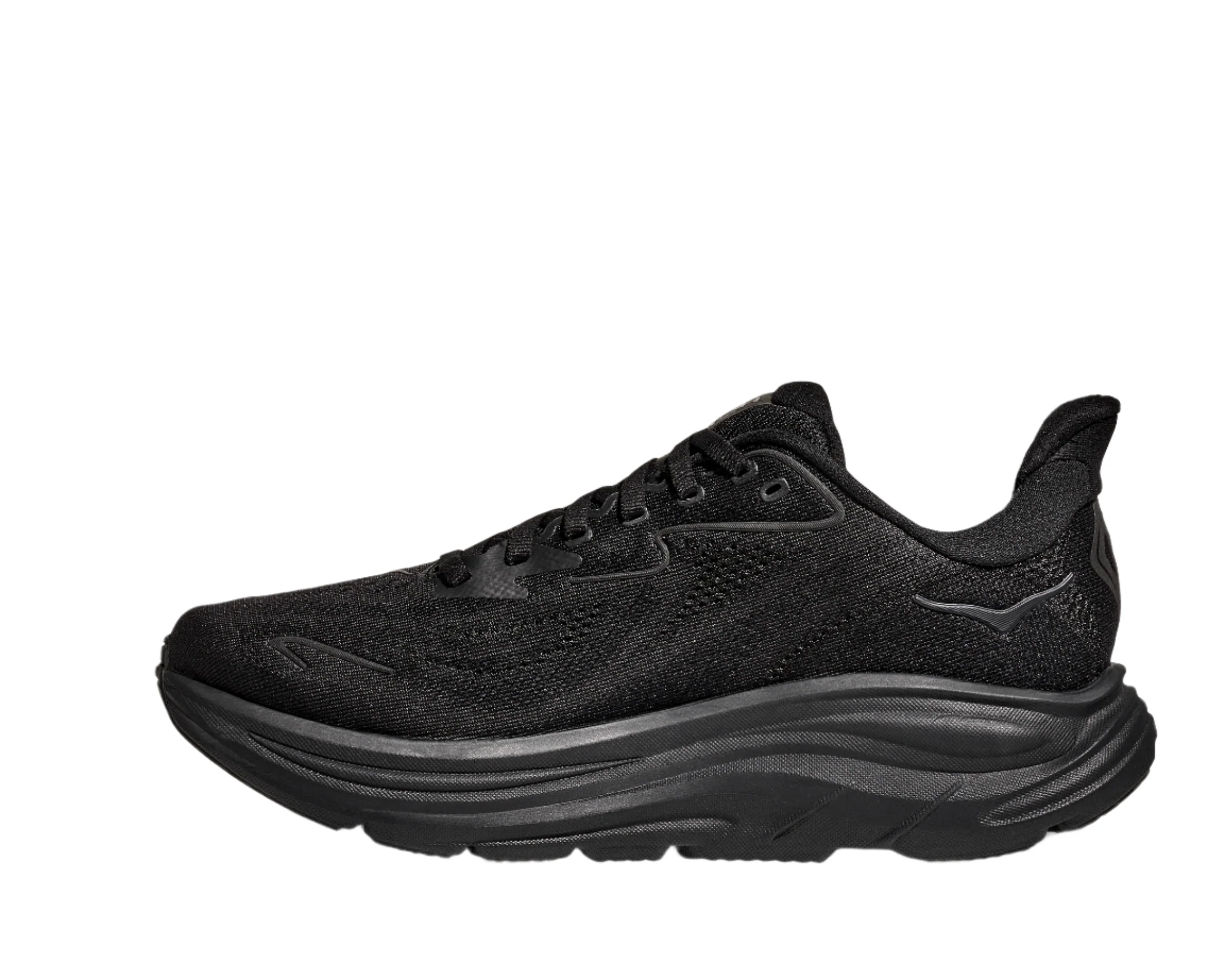 HOKA Men's Clifton 10 Cushioned Running Shoe - Black/Black - Image 2