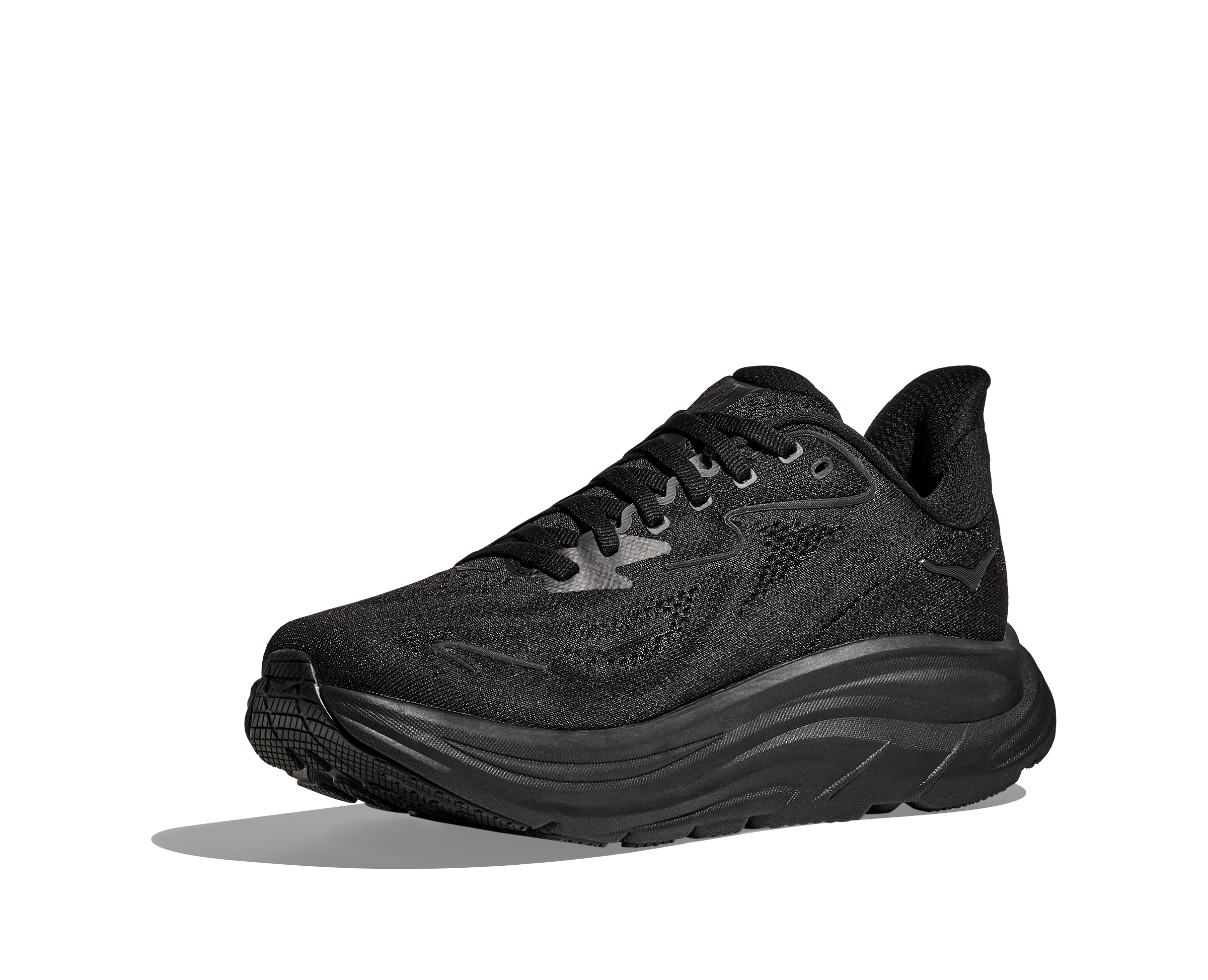 HOKA Men's Clifton 10 Cushioned Running Shoe - Black/Black - Image 4