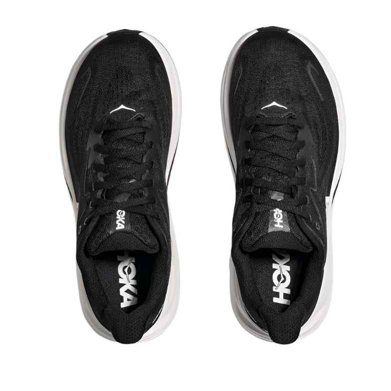 Hoka Men's Cushioned Clifton 10 - Black/White - Image 2