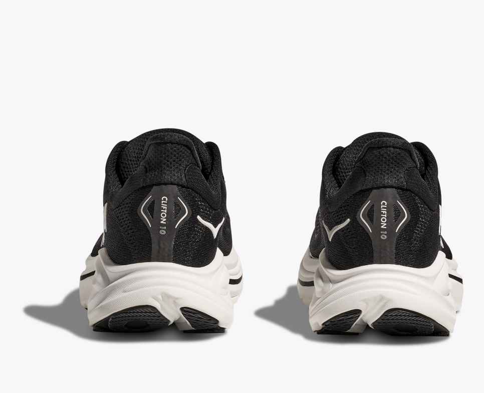 Hoka Men's Cushioned Clifton 10 - Black/White - Image 3