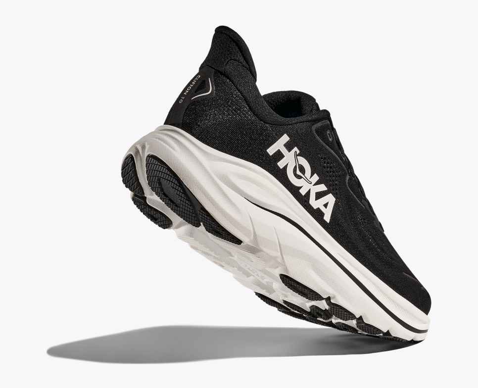 Hoka Men's Cushioned Clifton 10 - Black/White - Image 4