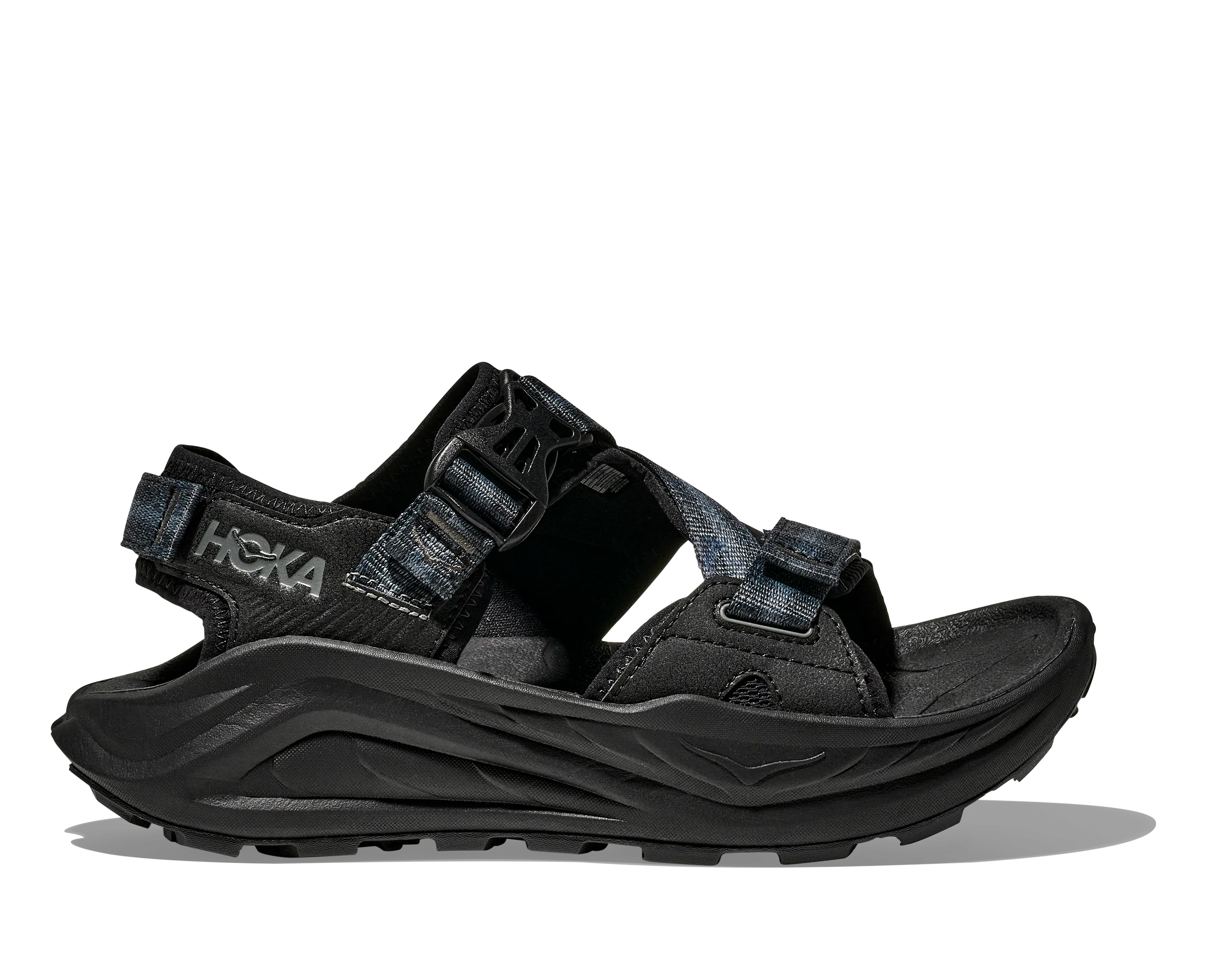HOKA Men's Infini Adventure Hiking Sandal - Black/Black - Image 3