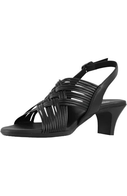 Munro Women's Marianna Slingback Sandal - Black Leather - Image 2