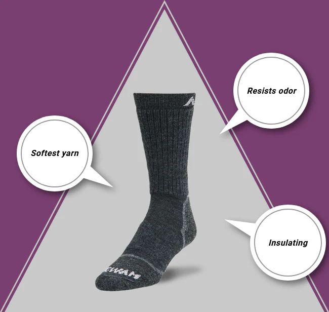 Wigwam Merino Silk Hiker Sock - Black - Image 4