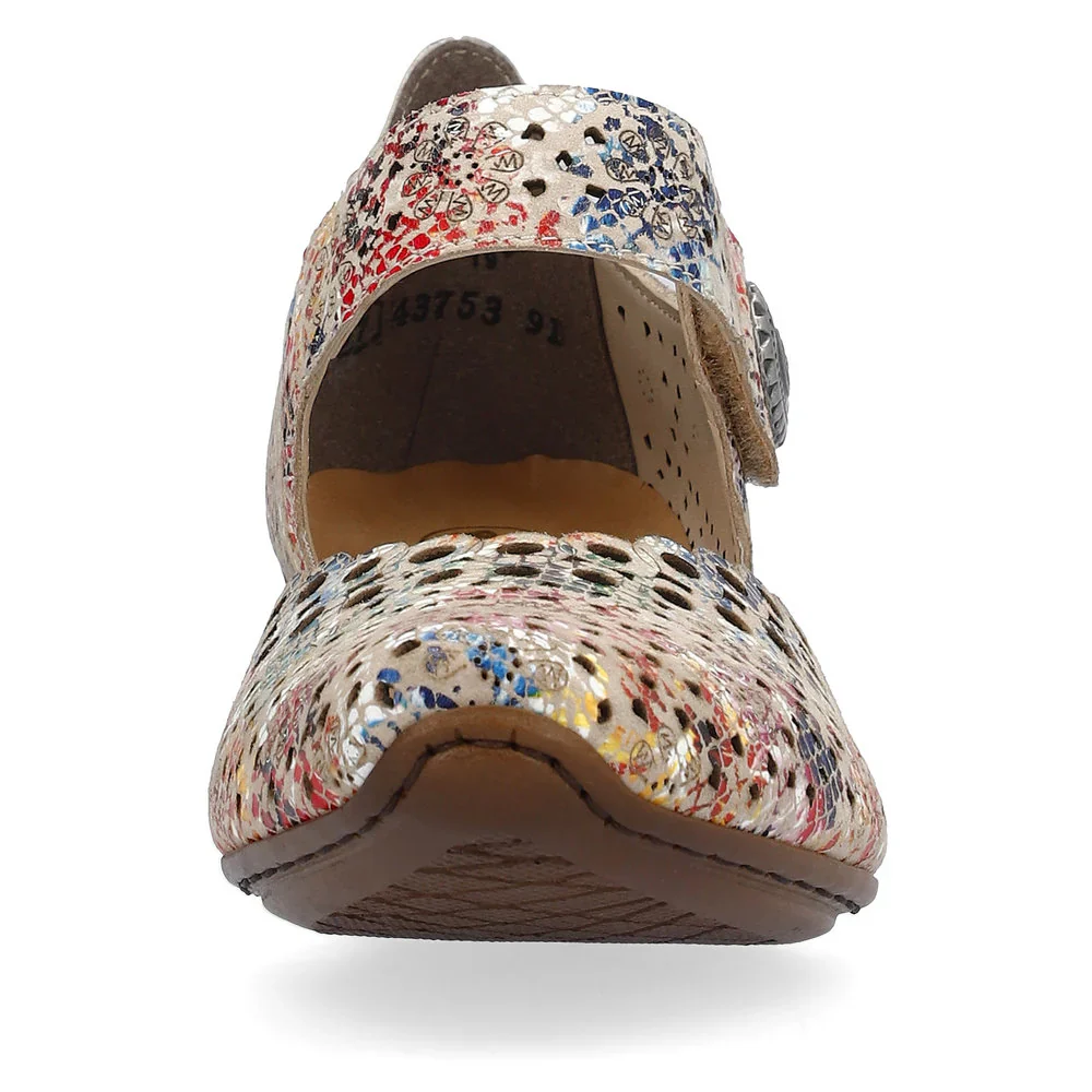 Rieker Women's Mirjam 43753-91 - Beige-Multi/Muschel - Image 4