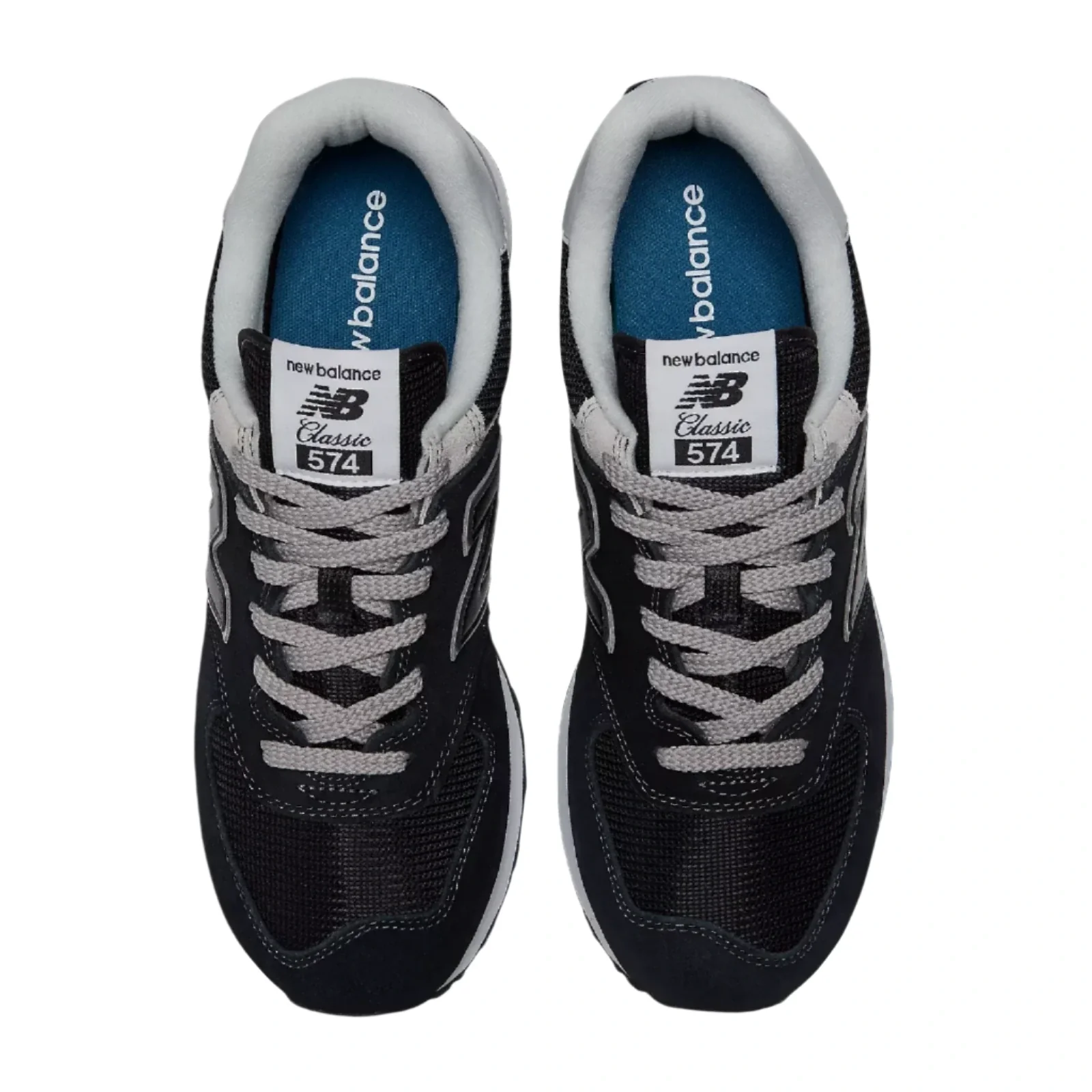 New Balance Men's 574 Core Sneaker - Black/White - Image 5