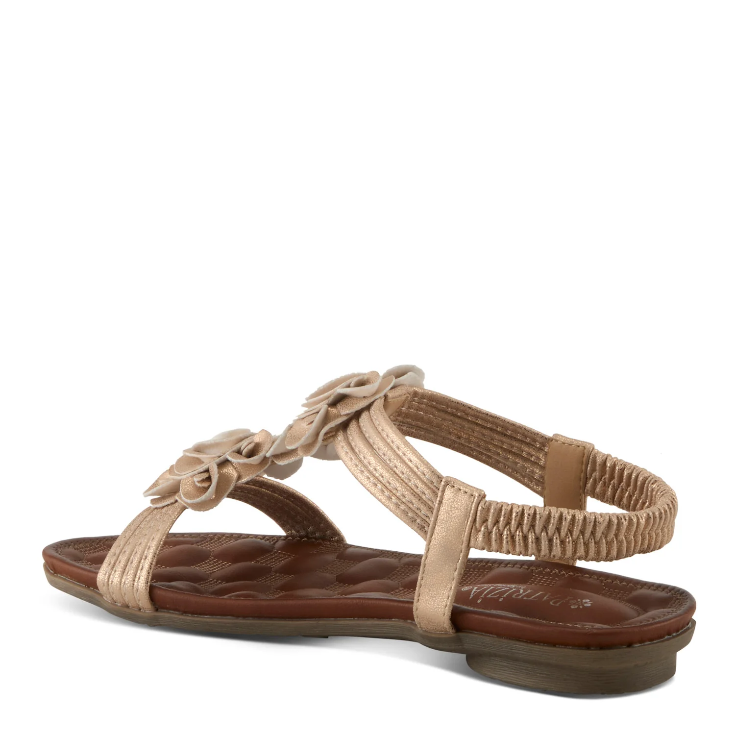 Patrizia by Spring Step Women's Nectarine Vegan Leather Flower Sandal - Rose Gold - Image 4