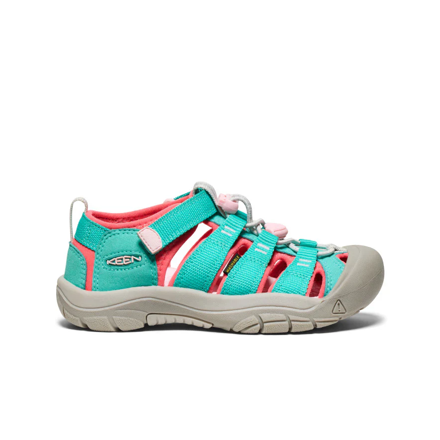 Keen Big Kids' Newport H2 Sandals - Bright Aqua/Giggle Pink - Image 2