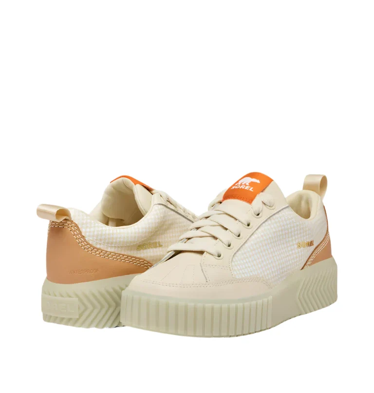 Sorel Women's Ona Ave Low Waterproof Sneaker - Bleached Ceramic/Light Aloe - Image 9