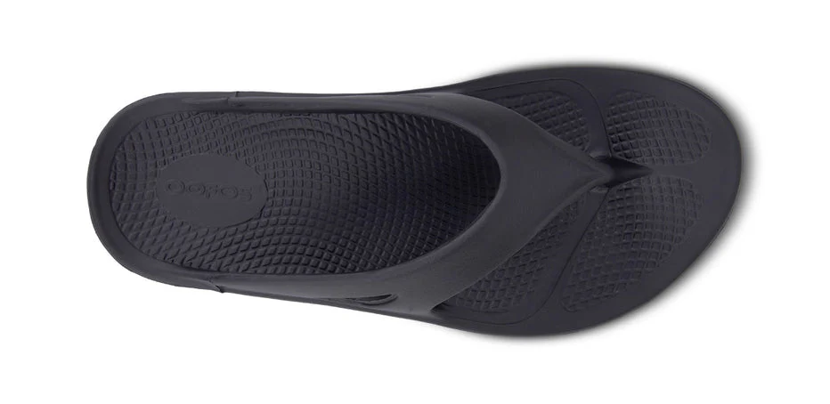 Oofos Unisex OOriginal Thong Sandal Black - Image 3