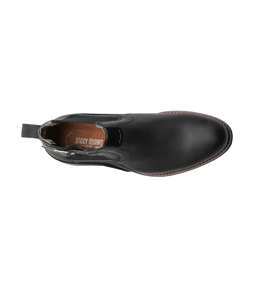 Stacy Adams Men's Oskar Plain Toe Chelsea Boot - Black - Image 6