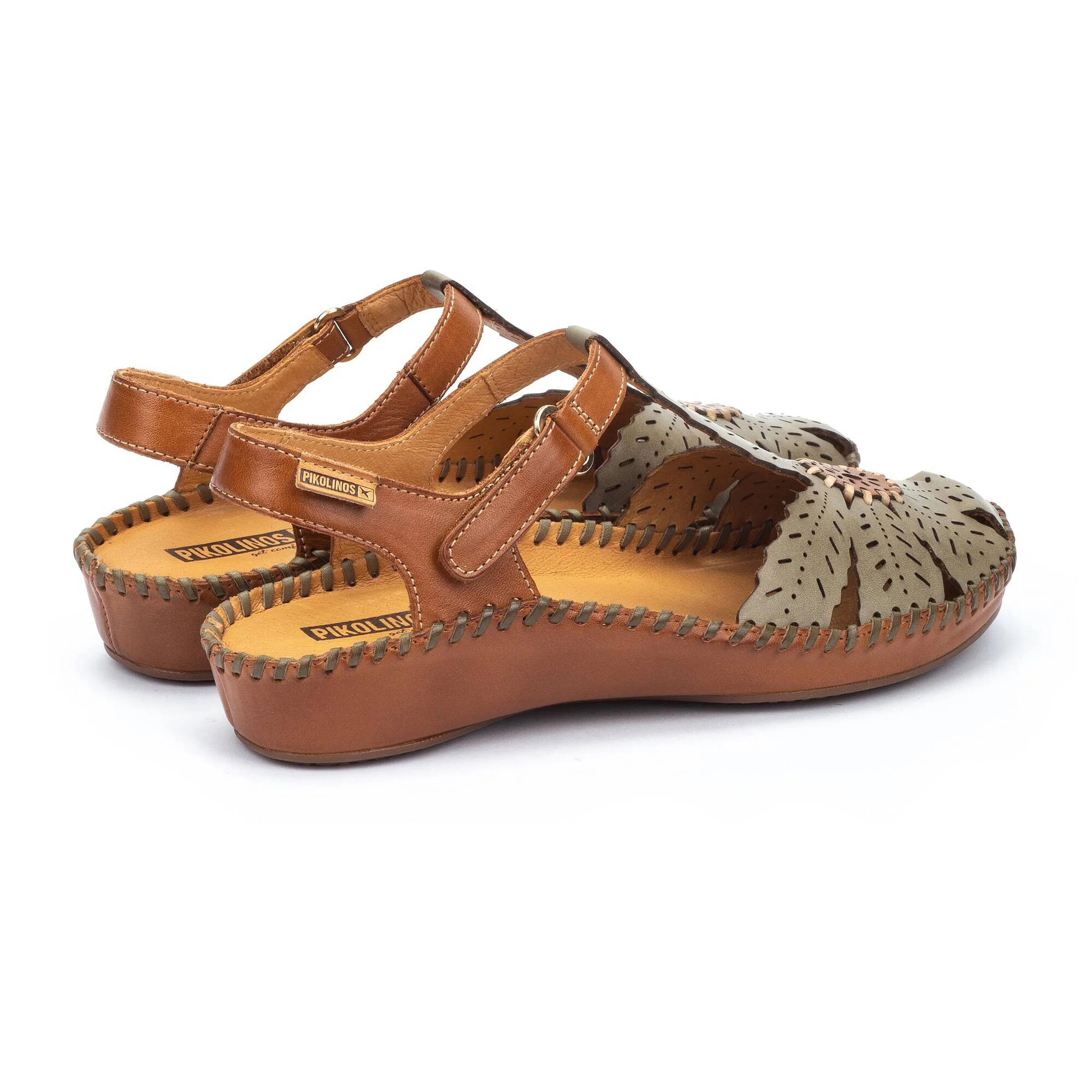 Pikolinos Women's Puerto Vallarta Semi-Open Toe Wedge Sandal - Sage - Image 5