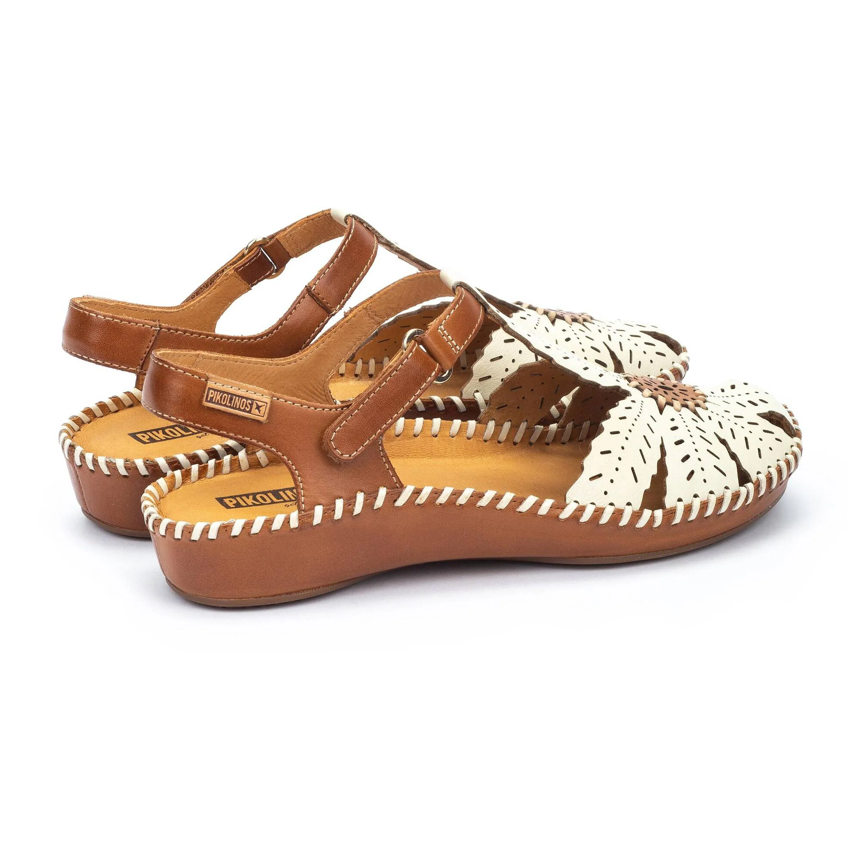 Pikolinos Women's Puerto Vallarta Semi-Open Toe Wedge Sandal - Nata - Image 3