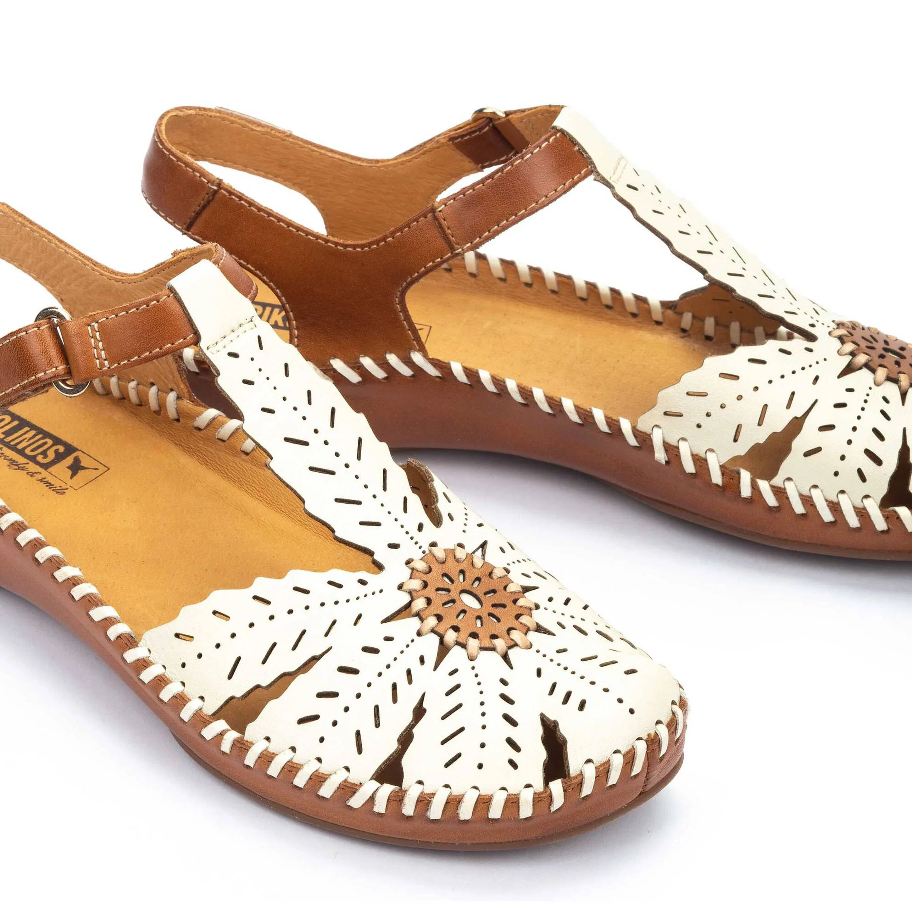 Pikolinos Women's Puerto Vallarta Semi-Open Toe Wedge Sandal - Nata - Image 4