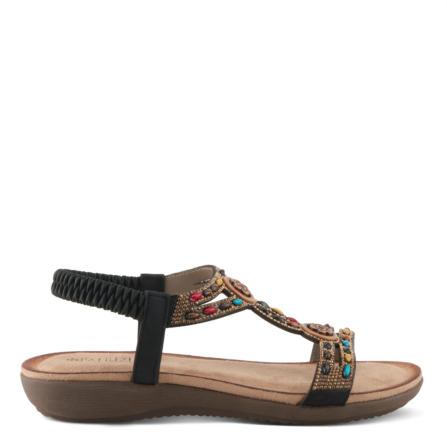 Patrizia by Spring Step Women's Ponyo Slip-on Leather Sandal - Black - Image 3