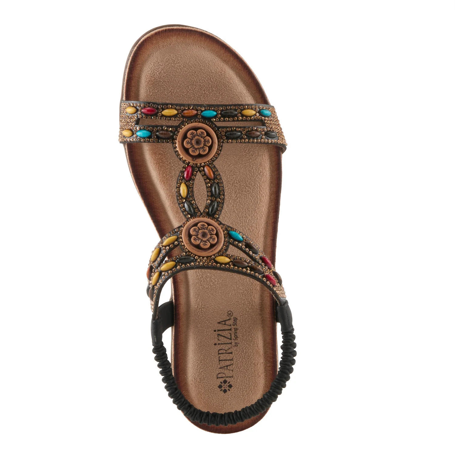 Patrizia by Spring Step Women's Ponyo Slip-on Leather Sandal - Black - Image 6