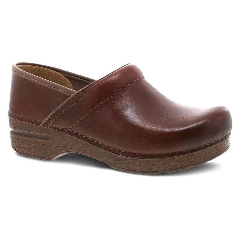 Dansko Women's Professional Full Grain Clog - Saddle