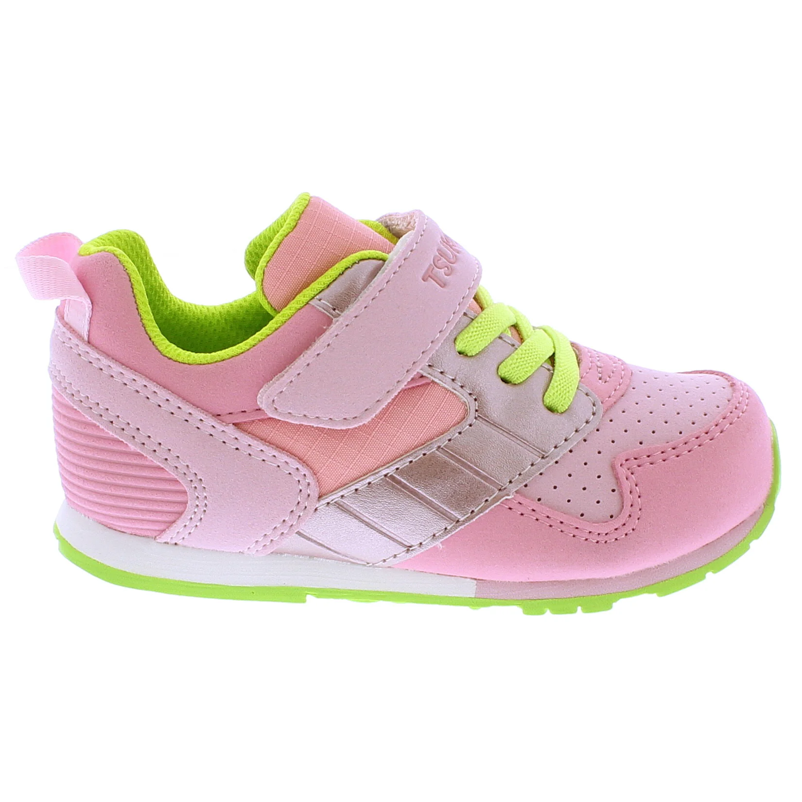 Tsukihoshi Child (Sizes 7 to 13) Racer Sneaker - Pink/Apple - Image 3