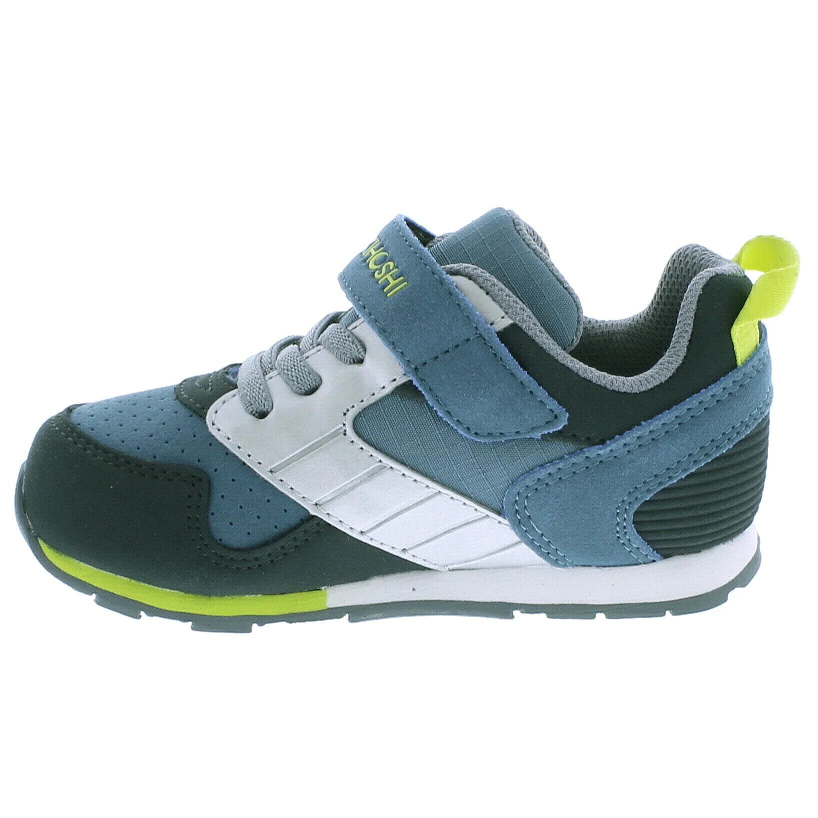 Tsukihoshi Child (Sizes 7 to 13) Racer Sneaker - Sea/Lime - Image 2