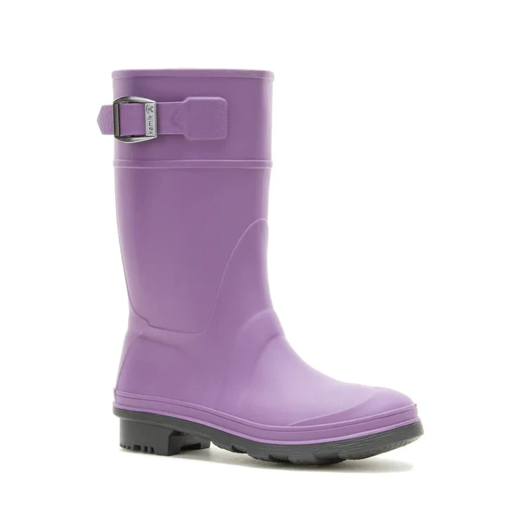 Kamik Kids' Raindrops Waterproof Rain Boots - Eggplant - Image 3