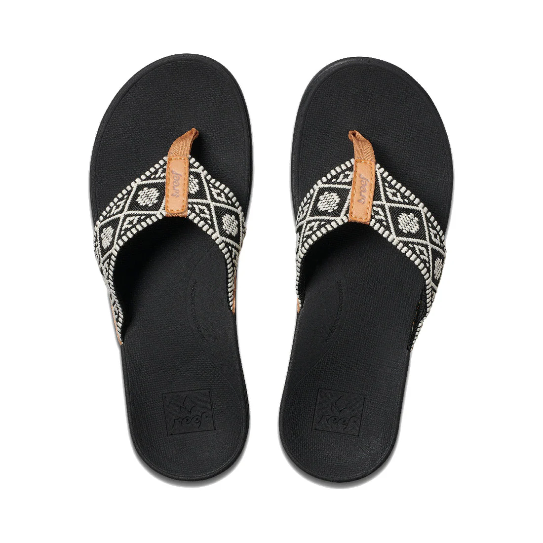 REEF Women's Ortho Woven Sandal - Black/White - Image 3