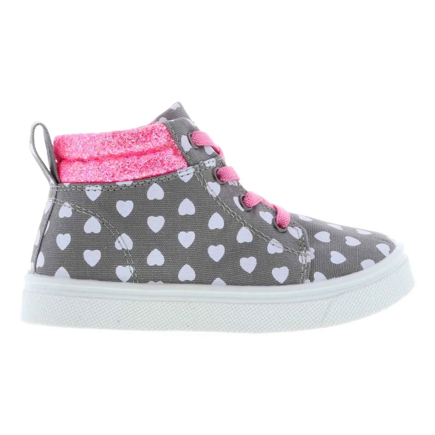 Oomphies Girls' (Sizes 5-12) Sam Sneaker - Grey Hearts - Image 2