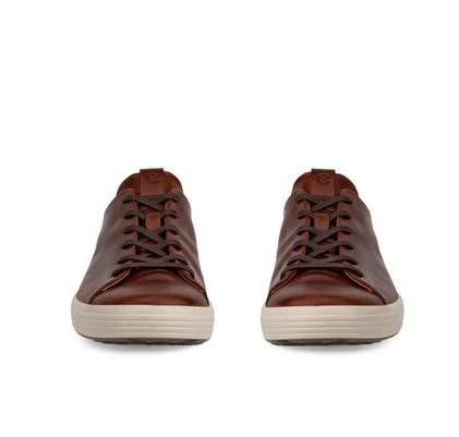 ECCO Men's Soft 7 Plain Lace Sneaker - Cognac - Image 7