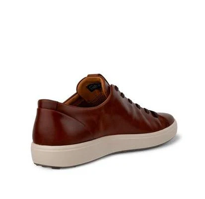 ECCO Men's Soft 7 Plain Lace Sneaker - Cognac - Image 8