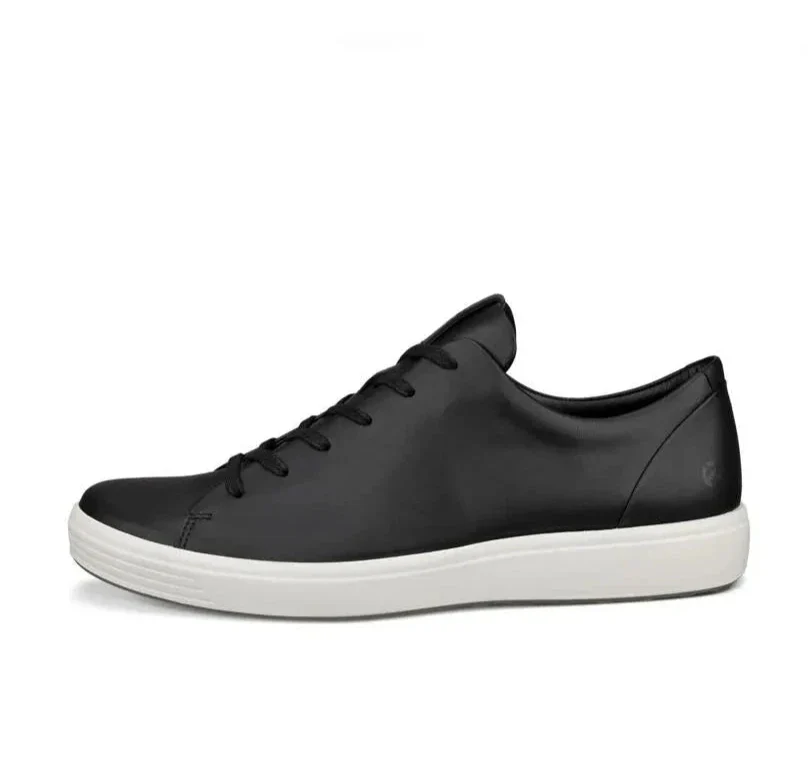 ECCO Men's Soft 7 Plain Lace-Up Sneaker - Black - Image 2