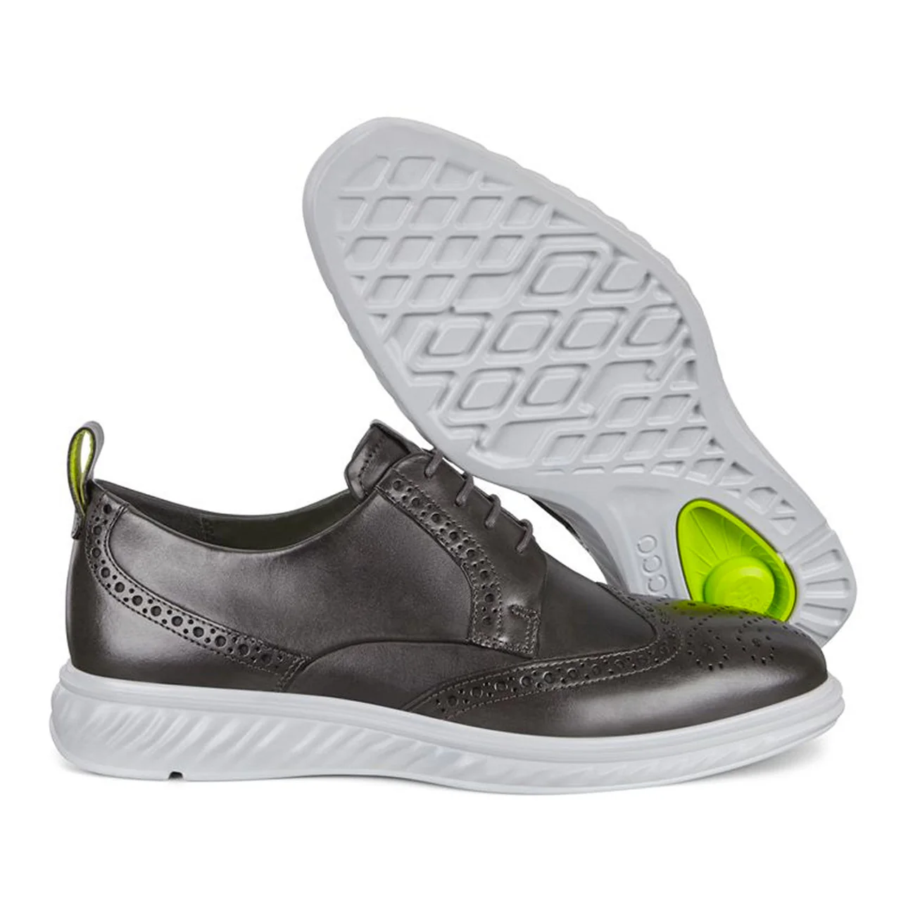 Ecco Men's St.1 Hybrid Lite Brogue Wingtip Shoe - Magnet - Image 4