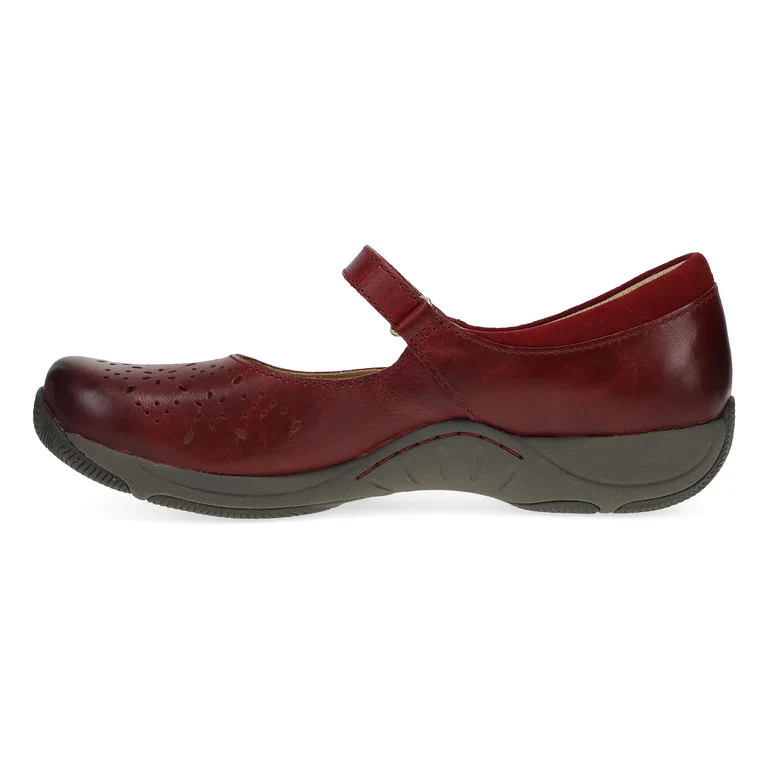 Dansko Stacy Mary Jane Clog - Red Waxy Burnished - Image 2
