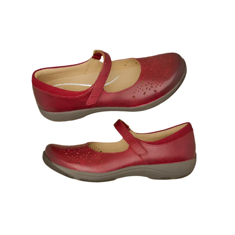 Dansko Stacy Mary Jane Clog - Red Waxy Burnished - Image 5