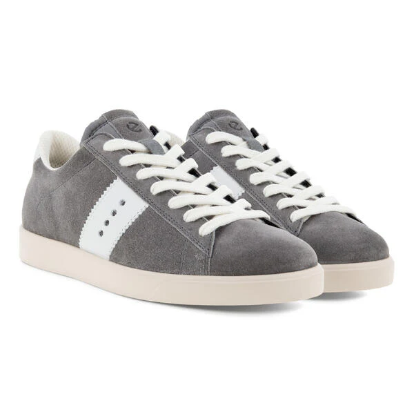 ECCO WOMEN'S STREET LITE SNEAKER - Steel/White - Image 5