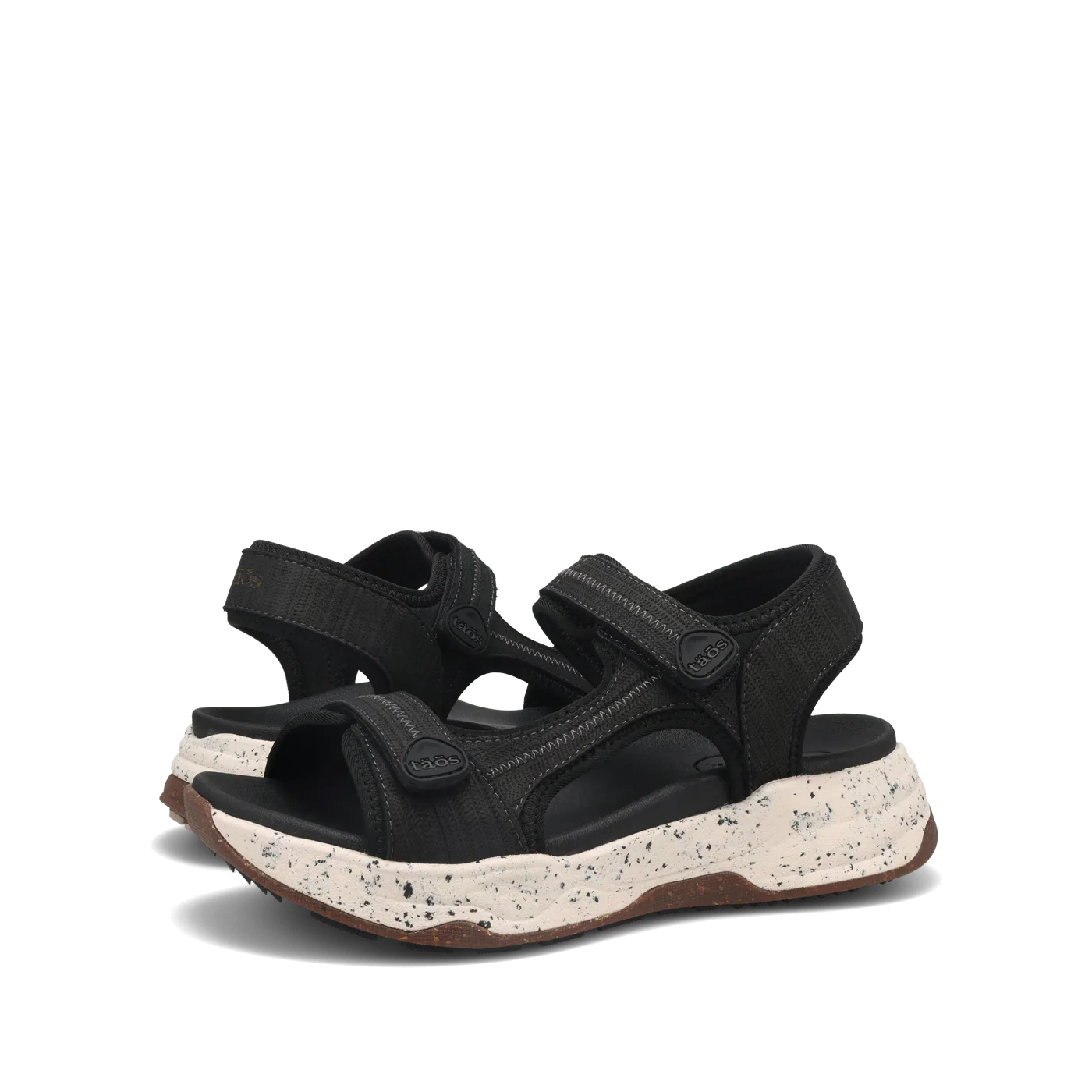 Taos Women's Super Side Strap Sandal - Black Emboss - Image 4