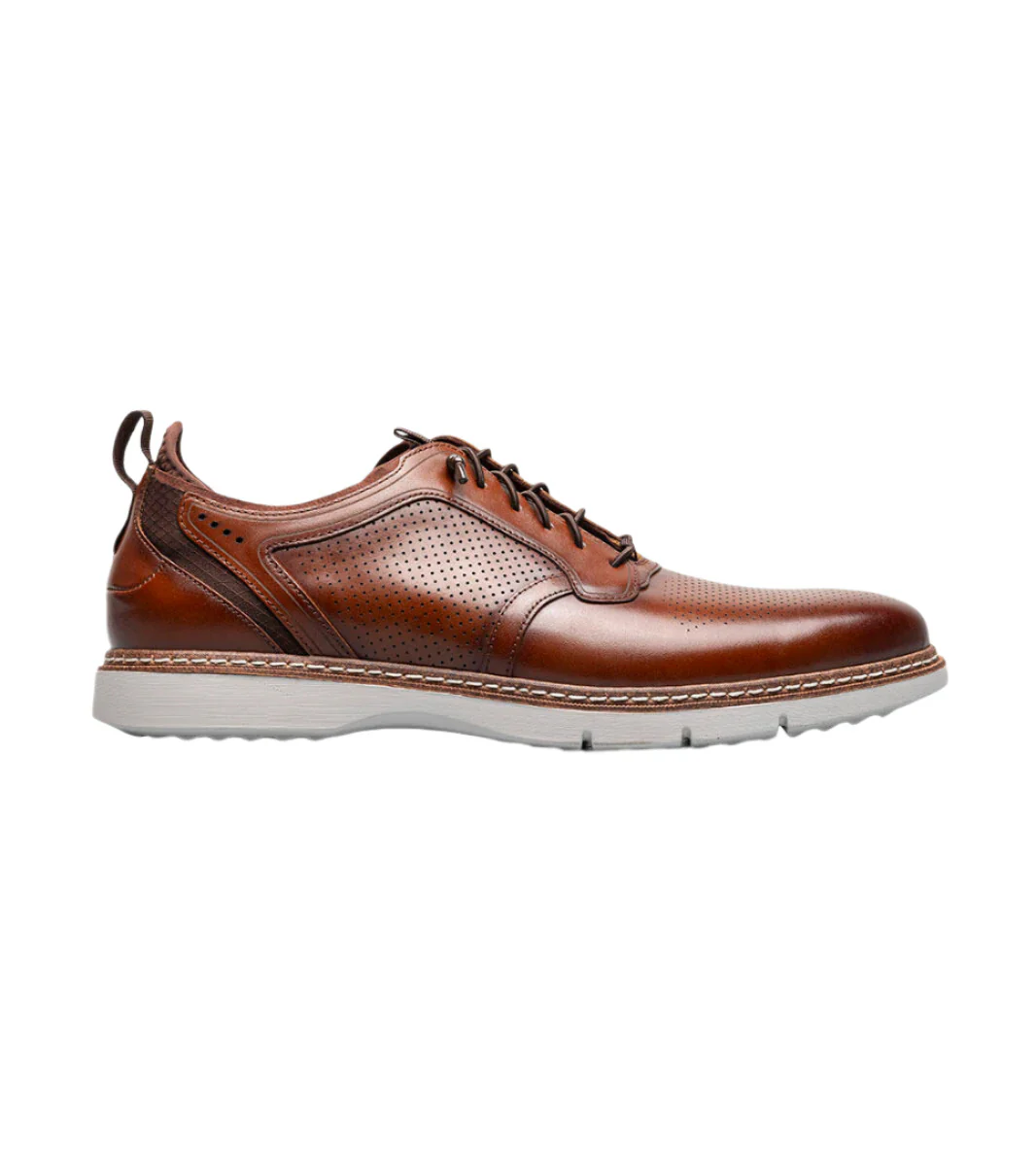 Stacy Adams Men's Sync Plain Toe Elastic Lace Up Casual Loafer - Cognac - Image 3