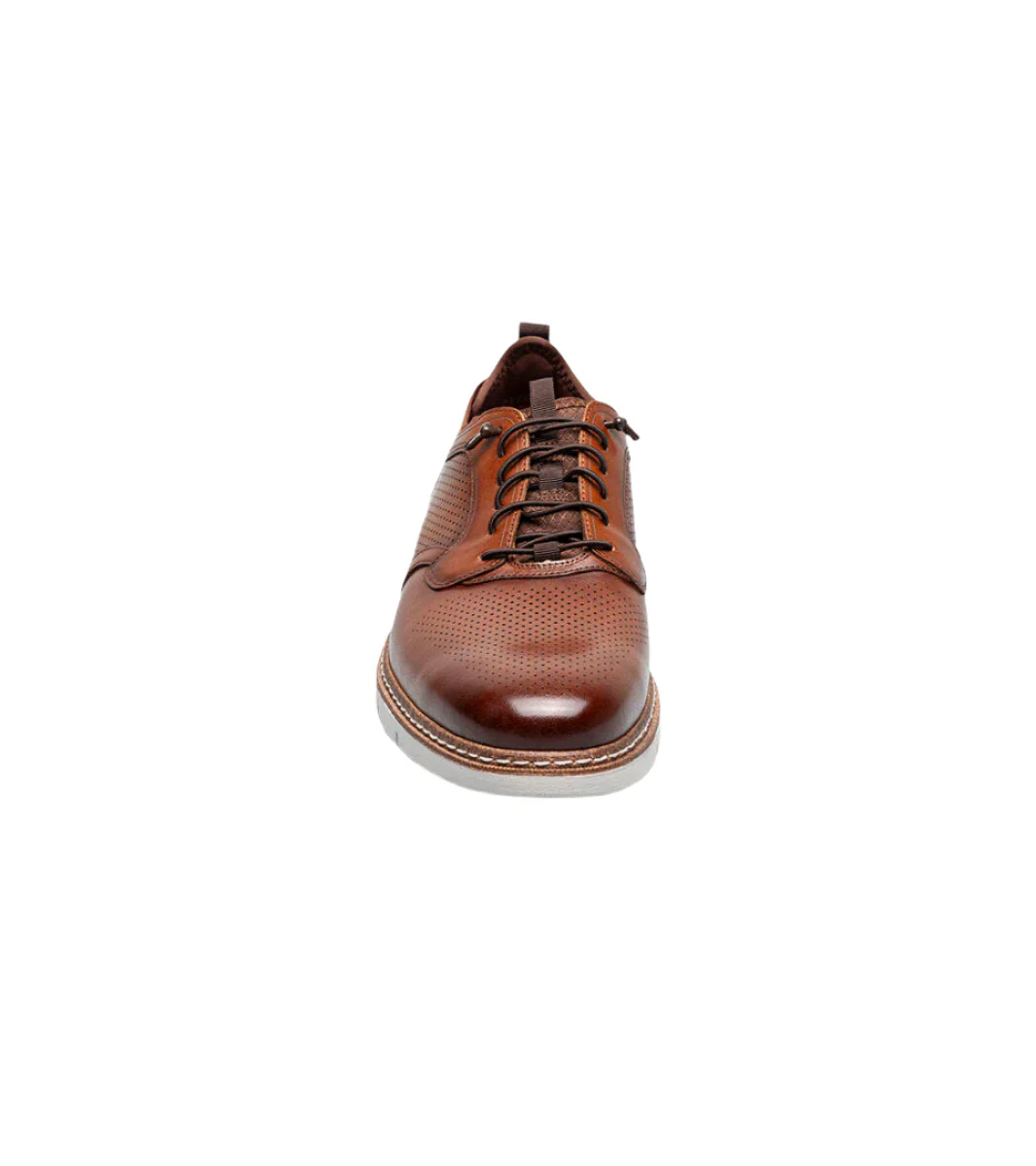 Stacy Adams Men's Sync Plain Toe Elastic Lace Up Casual Loafer - Cognac - Image 4